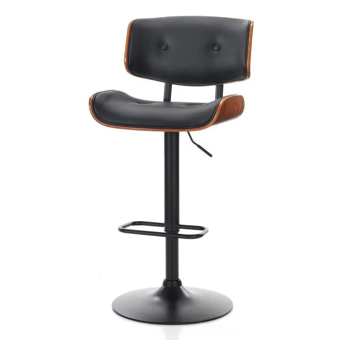 SERENITà European Wooden Black Modern Bar Stools Swivel Bar Stool Chair Counter Height Bar(Black)stool with 360 Degree Swivel Seat - Image 4