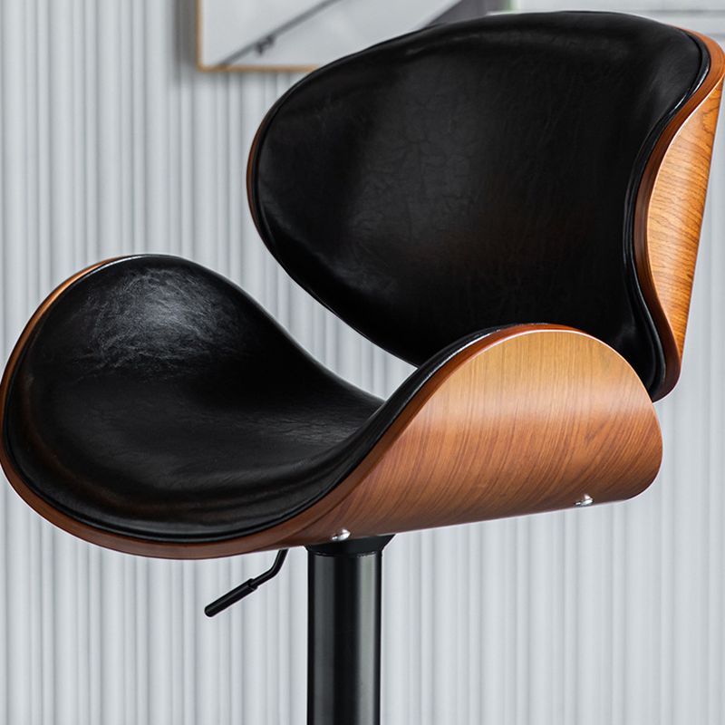 SERENITà European Black Modern Bar Stools Swivel Bar Stool Chair Counter Height Barstool with 360 Degree Swivel Seat - Image 3