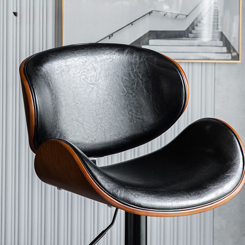 SERENITà European Black Modern Bar Stools Swivel Bar Stool Chair Counter Height Barstool with 360 Degree Swivel Seat - Image 4