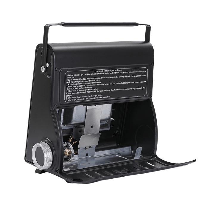AMZ 1700W 2-in-1 Portable Outdoor Camping Butane Gas Heater Stove Steel Iron Aluminium Metal Manual Application for Travel - Image 4