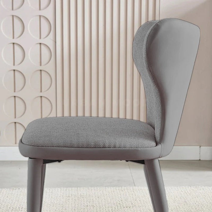 VELLUTO Modern Kitchen Dining Room Chairs Faux Leather Flannel Accent Chairs Metal Vanity Lounge Chair with Back for Living Room Set of 2 (Green) - Image 3