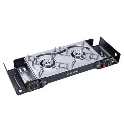2 Burner Butane Countertop Stove, Portable Adjustable Burners with Carry Case, Portable Camping Stove with Baking Tray - Image 3