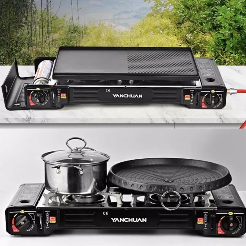 2 Burner Butane Countertop Stove, Portable Adjustable Burners with Carry Case, Portable Camping Stove with Baking Tray - Image 7