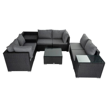 Modular Outdoor Lounge Set-9pcs Sofa, Armchairs and Coffee Table - Image 5