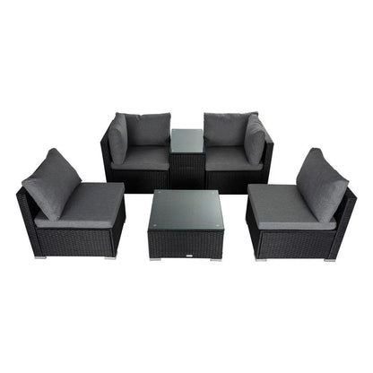Modular Outdoor Lounge Set-9pcs Sofa, Armchairs and Coffee Table - Image 6
