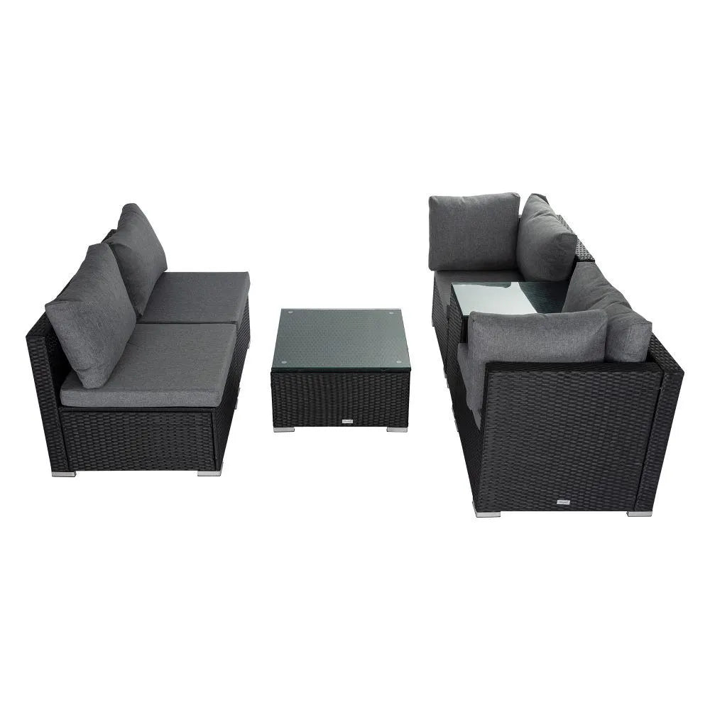 Modular Outdoor Lounge Set-9pcs Sofa, Armchairs and Coffee Table - Image 7