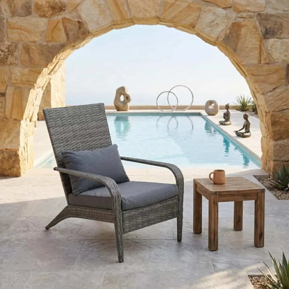 Coastal Weave Reclining Armchair with Bonus Cushion Covers - Image 8