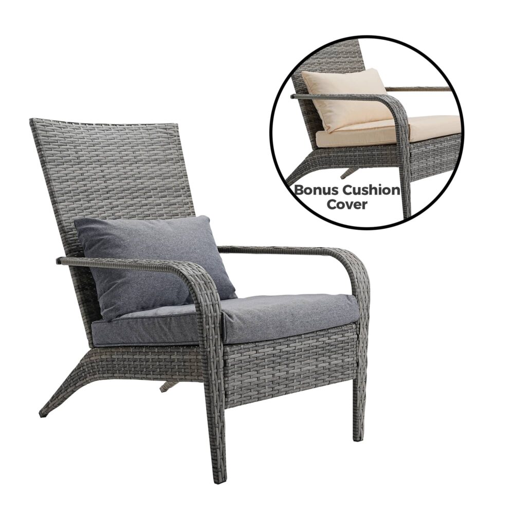 Coastal Weave Reclining Armchair with Bonus Cushion Covers - Image 3