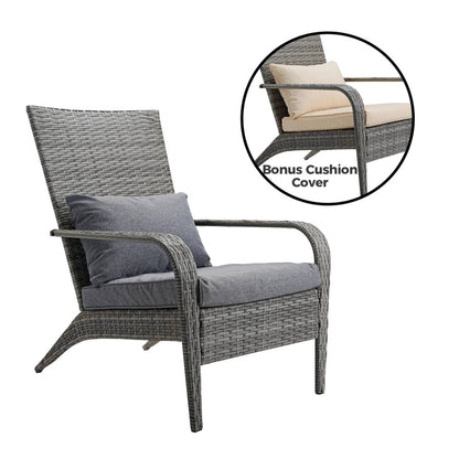 Coastal Weave Reclining Armchair with Bonus Cushion Covers - Image 3