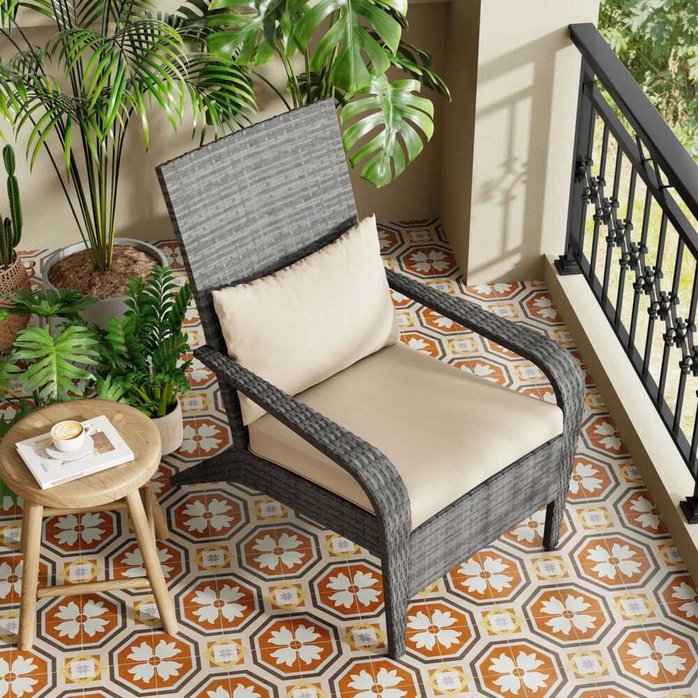 Coastal Weave Reclining Armchair with Bonus Cushion Covers - Image 4