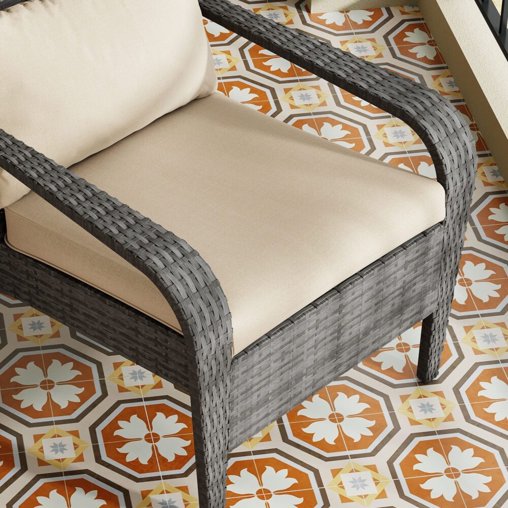 Coastal Weave Reclining Armchair with Bonus Cushion Covers - Image 7