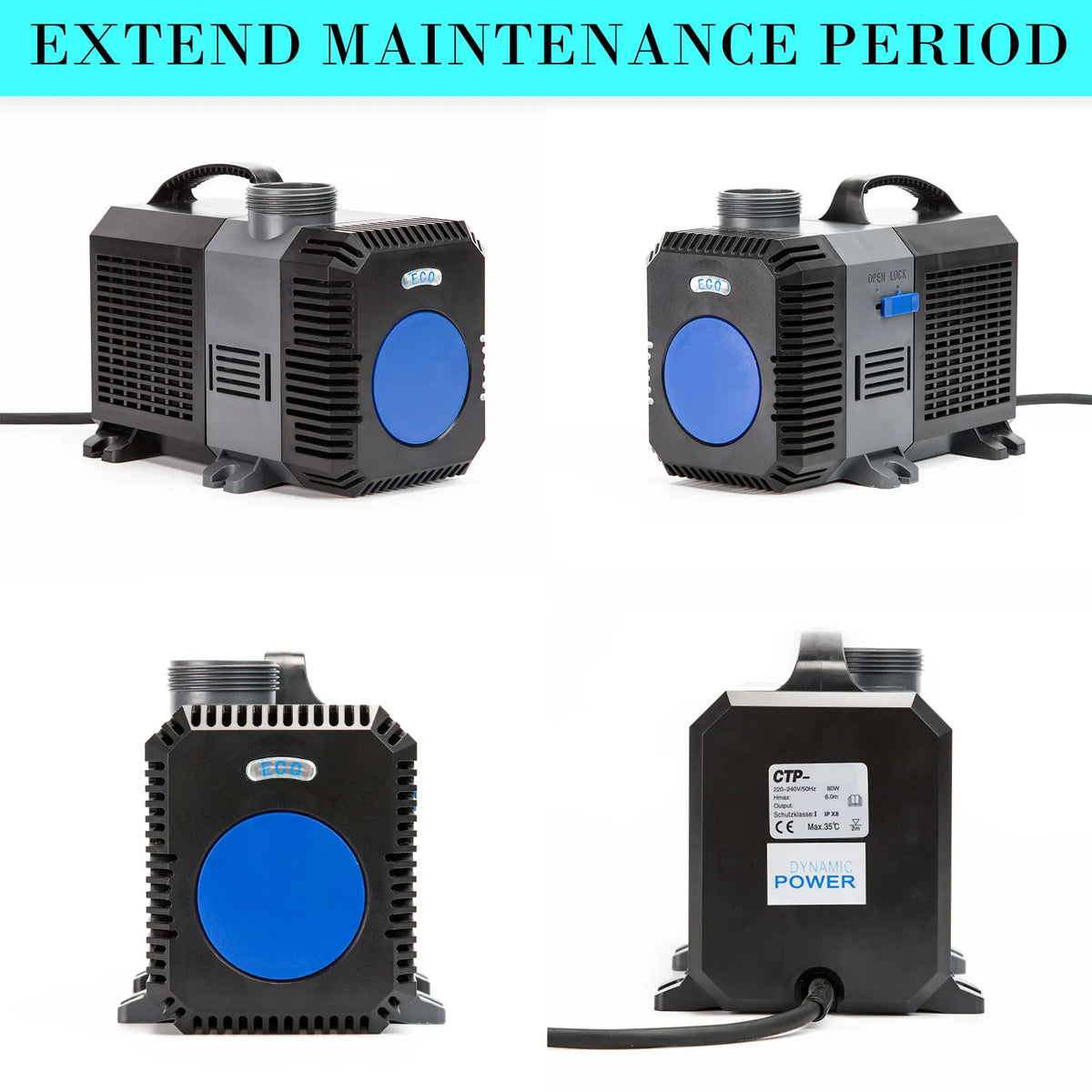 Aquarium Submersible Pond Water Pump 16000L/H - Image 5