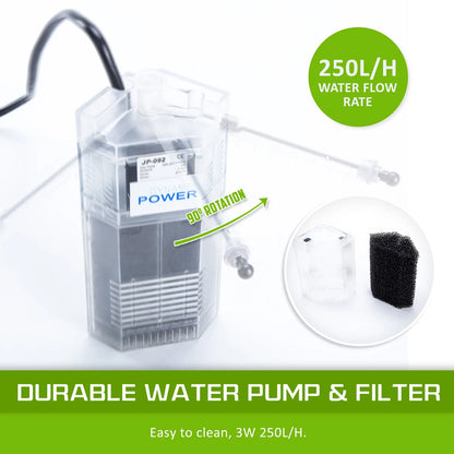 Aquarium Starfire Glass Fish Tank Set Filter Pump 16L - Image 8