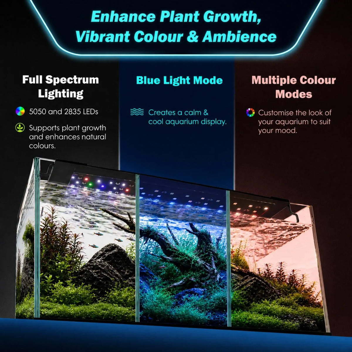 Dynamic Power Planted Aquarium LED Light Day Night Cycle Full Spectrum 36W 95cm - Image 3