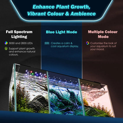 Dynamic Power Planted Aquarium LED Light Day Night Cycle Full Spectrum 12W 26cm  - Image 3