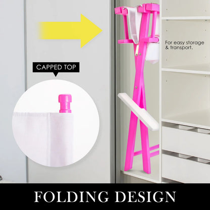 2X Director Movie Folding Tall Chair 76cm PINK HUMOR - Image 7