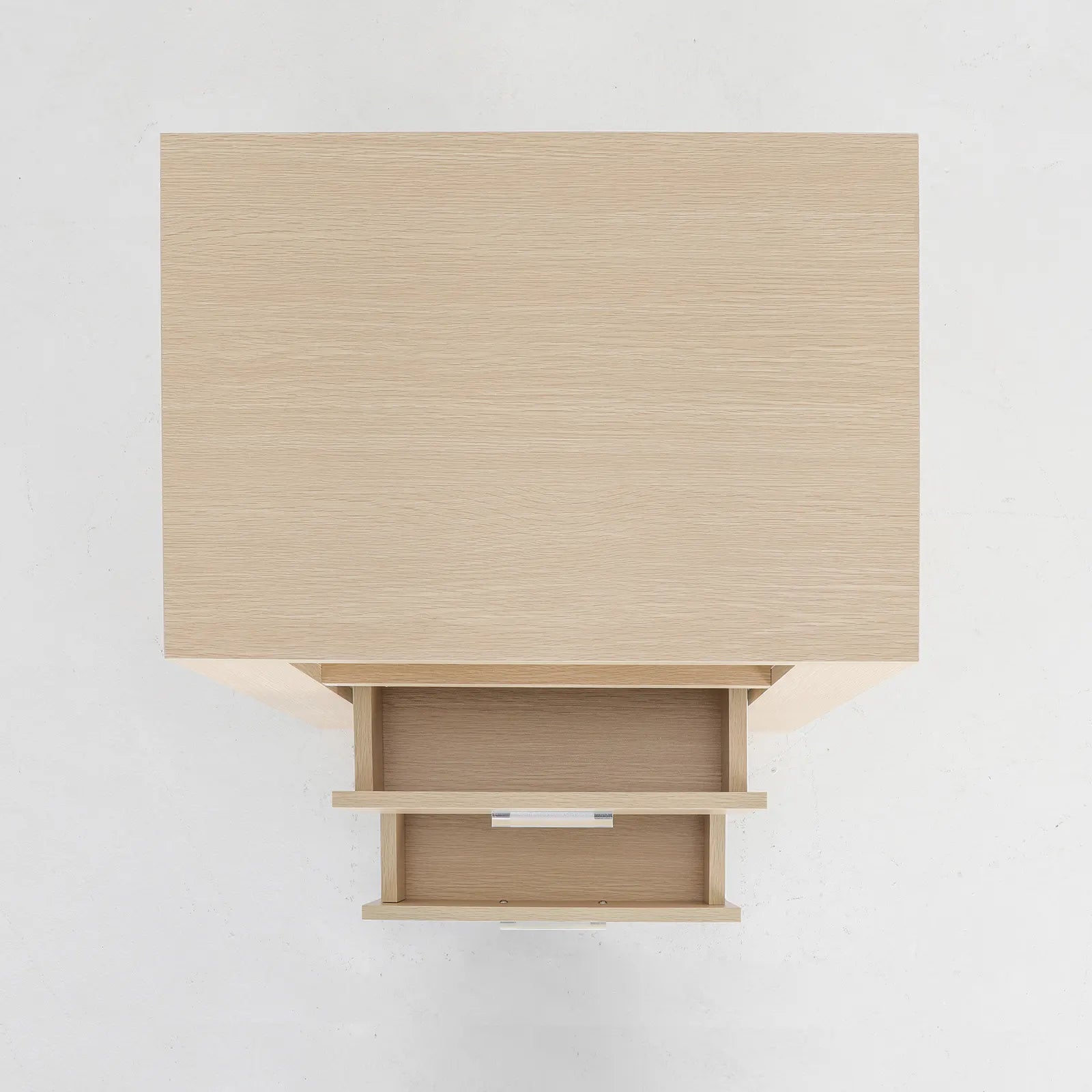Bedside Table Side Storage Cabinet Nightstand Bedroom 2 Drawer 1 Shelf ZURI OAK - Image 7