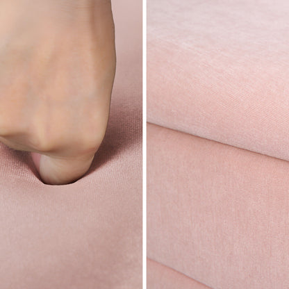Coffee Table Storage Ottoman - Chenille Fabic Padded Blanket Box Bench CELIA - PINK - Image 7