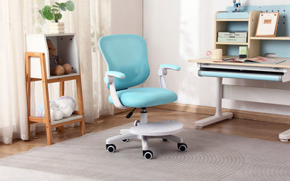 Kids Desk Chair - Children Office Study Seat with Footrest CILO - Blue - Image 2