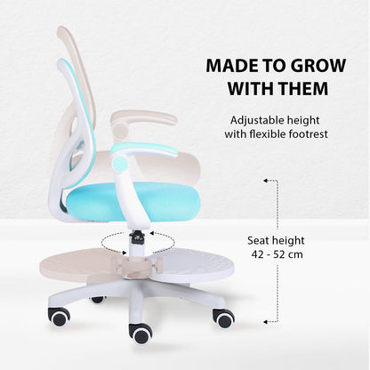 Kids Desk Chair - Children Office Study Seat with Footrest CILO - Blue - Image 9