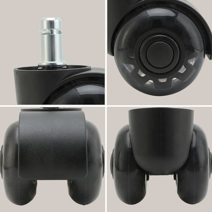 5X 2'' Twin Wheel Office Chair Casters - Slient Smooth, 11x22mm Stem - Image 7