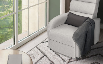 Home Recliner Chair - Linen Fabric Sofa Lounge Armchair SHILOH GREY - Image 2