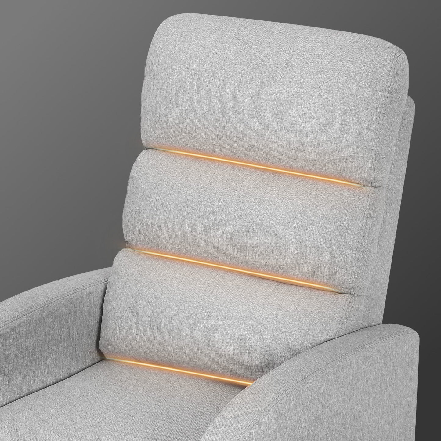 Home Recliner Chair - Linen Fabric Sofa Lounge Armchair SHILOH GREY - Image 8