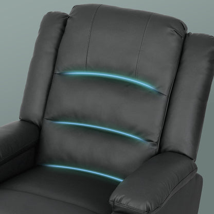 Home Recliner Chair - PU Leather Sofa Lounge Armchair MARLO GREY - Image 7