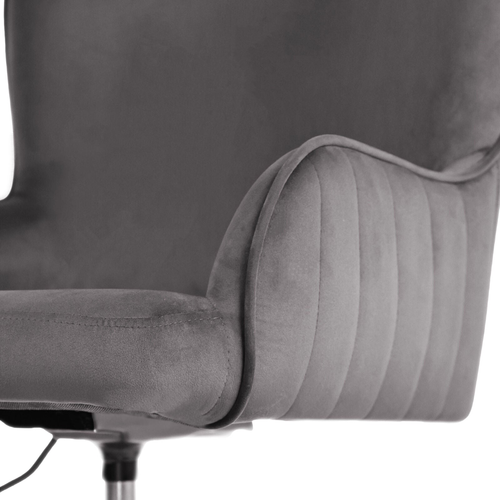 Desk Armchair - Home Office Swivel Chair Adjustable Height Seat PLUME GREY - Image 8