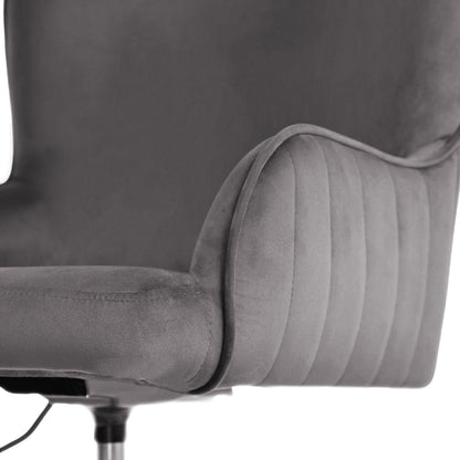 Desk Armchair - Home Office Swivel Chair Adjustable Height Seat PLUME GREY - Image 8