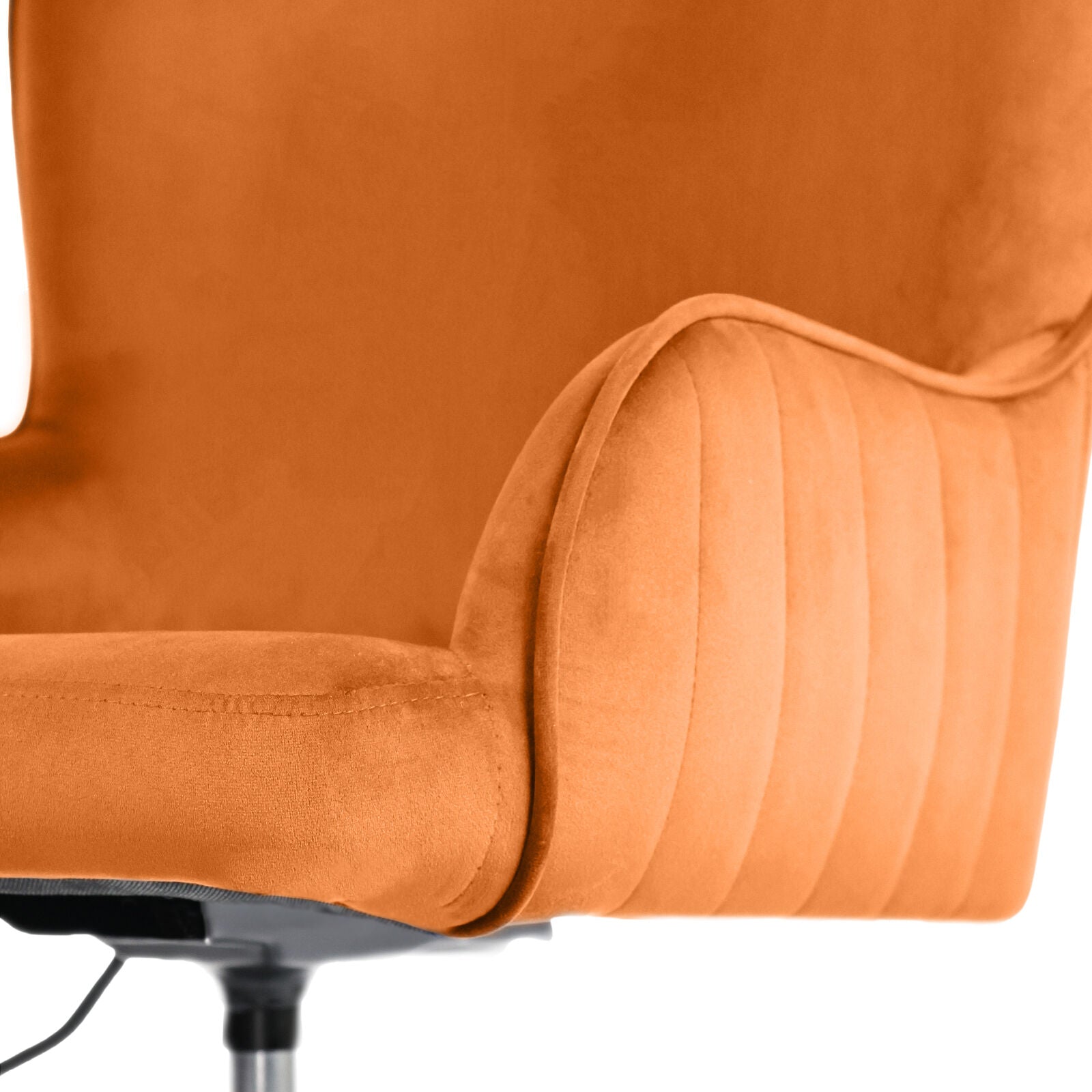 Desk Armchair - Home Office Swivel Chair Adjustable Height Seat PLUME ORANGE - Image 8