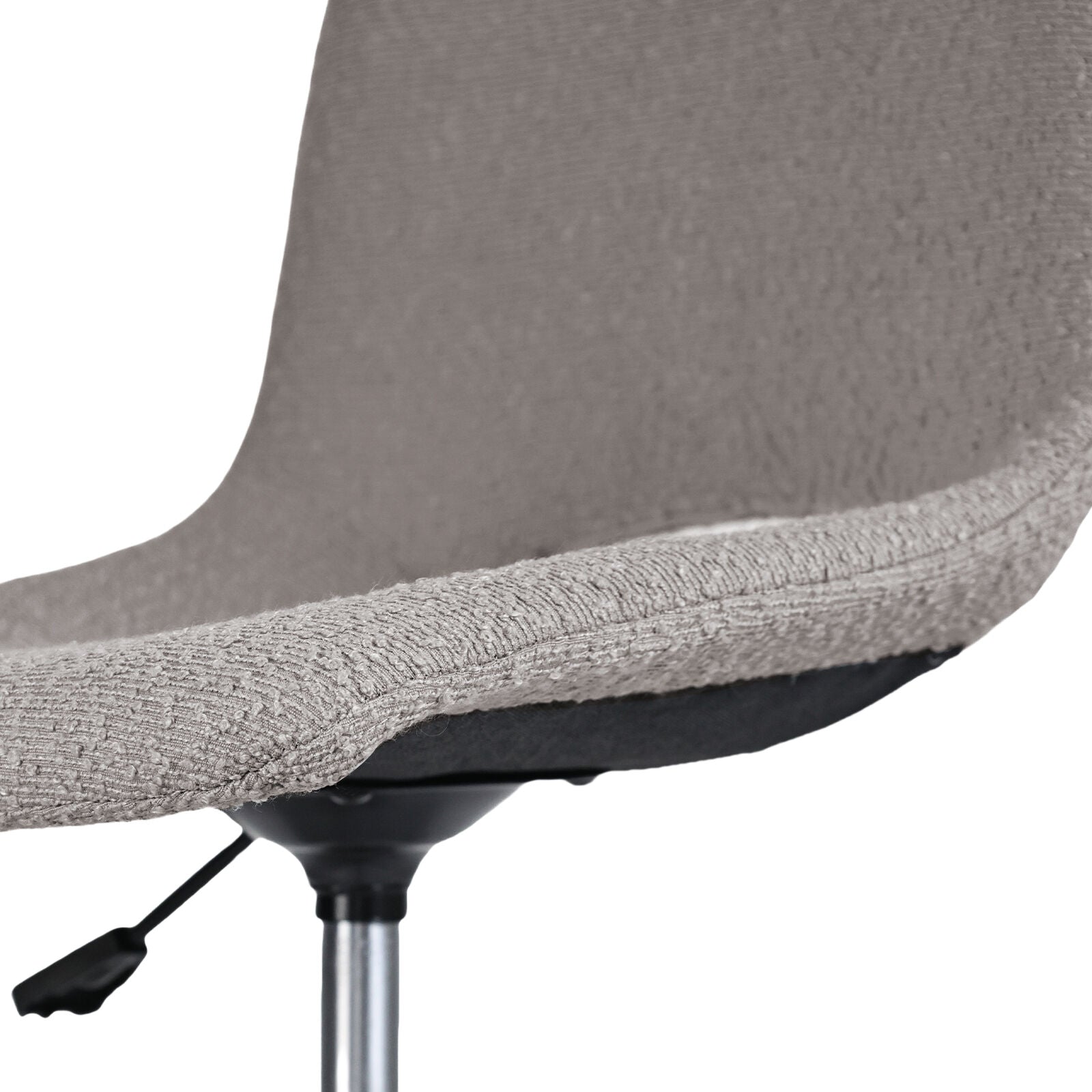 2 Set Office Desk Chair - Loop Yarn Fabric Home Swivel Chair Cut-Out Seat HALO GREY - Image 8