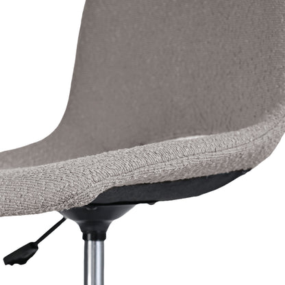 2 Set Office Desk Chair - Loop Yarn Fabric Home Swivel Chair Cut-Out Seat HALO GREY - Image 8