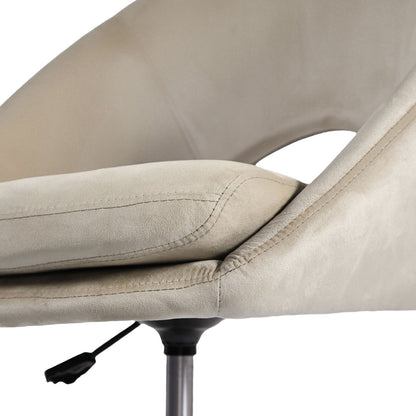 Office Desk Chair - Velvet Home Office Swivel Computer Seat COVE CREAM - Image 9