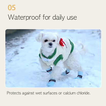 28pc X Dog Shoes Waterproof Disposable Boots Anti-Slip Pet Socks M YELLOW - Image 9