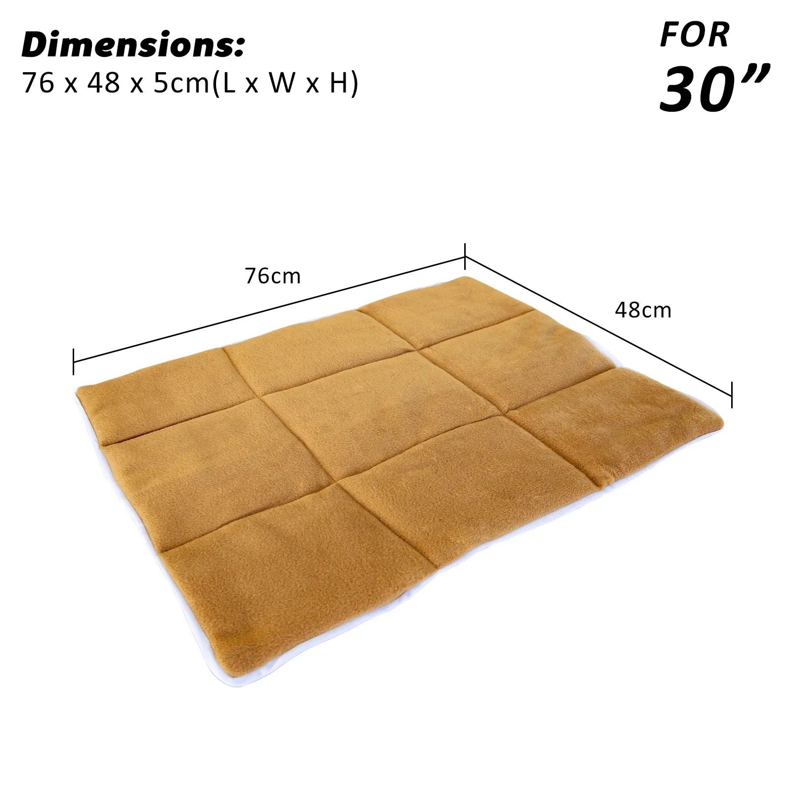 Pet Dog Cat Cushion Mat Pad 30in BEIGE - Image 5