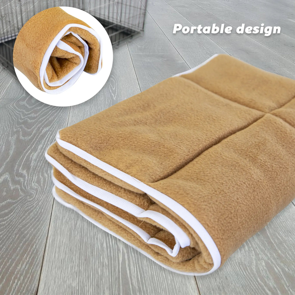 Pet Dog Cat Cushion Mat Pad 48in BEIGE - Image 3