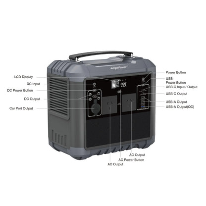 1000W Portable Power Station JumpsPower Battery Charger 716Wh LED Light - Image 5
