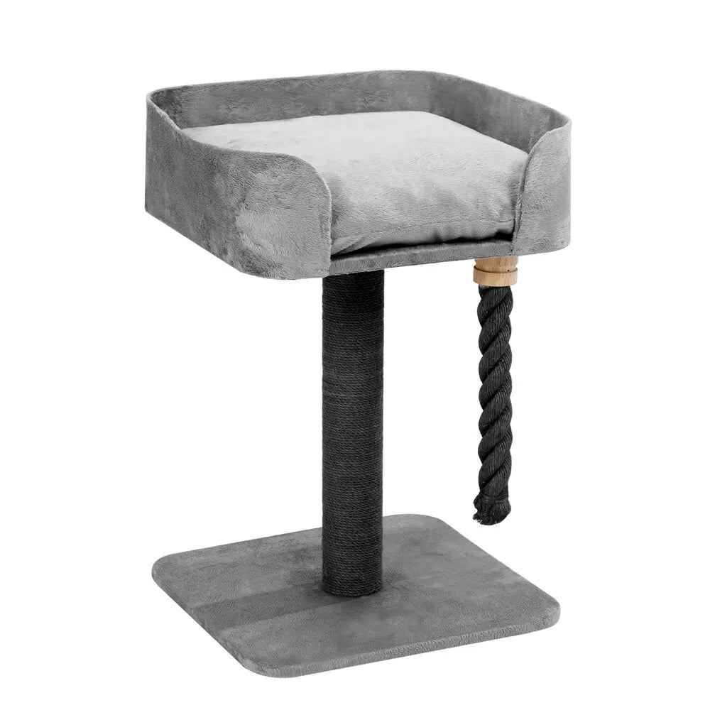 Grey Cat Scratching Tree Scratcher Post Pole Furniture Gym House - Image 2