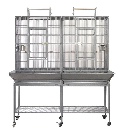 YES4PETS XL 184 cm Bird Cage Pet Parrot Aviary  Perch Castor Wheel Removable Divider - Image 2