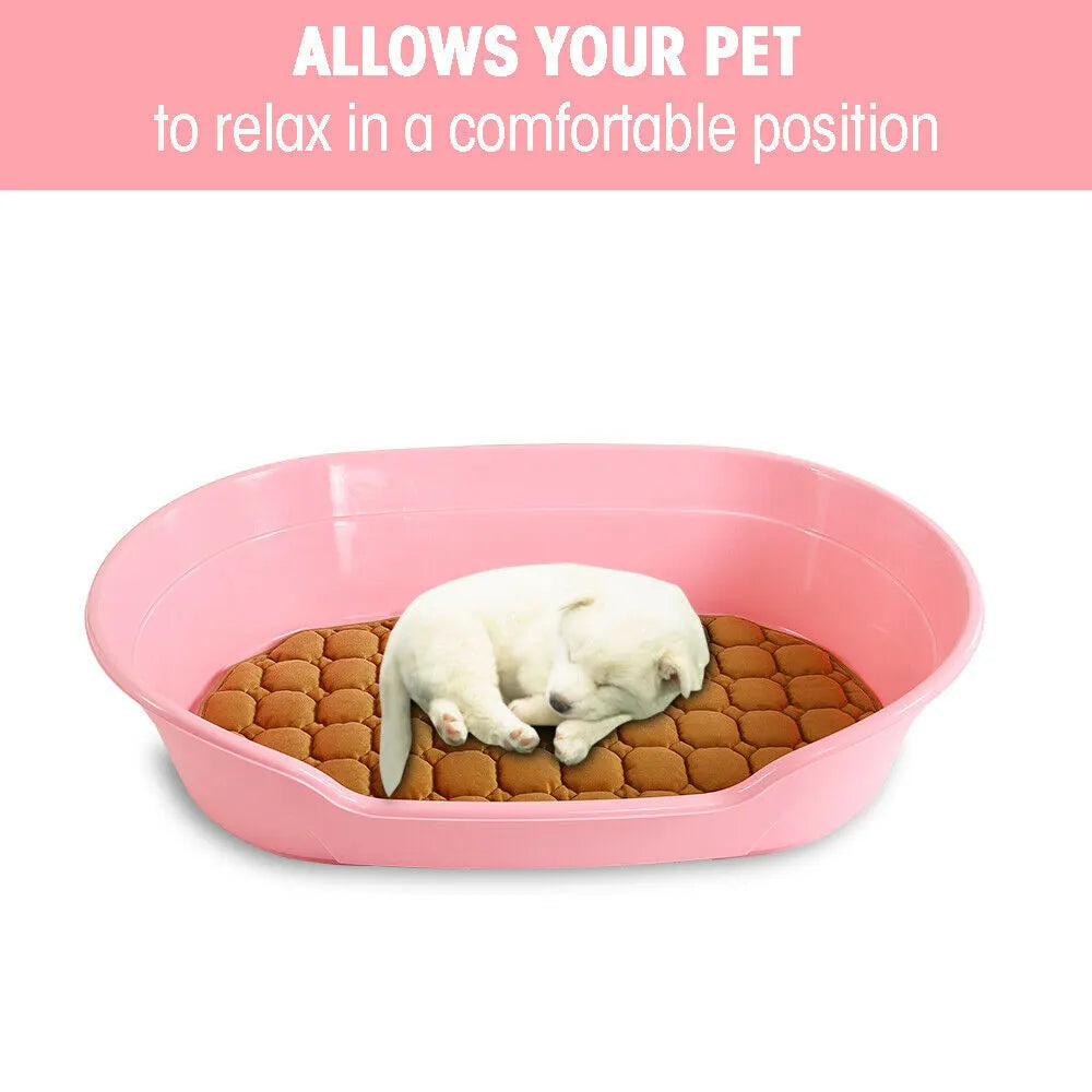 YES4PETS Pet Bed Small Plastic Dog Bedding Sleeping Resting Washable Basket Pink - Image 4