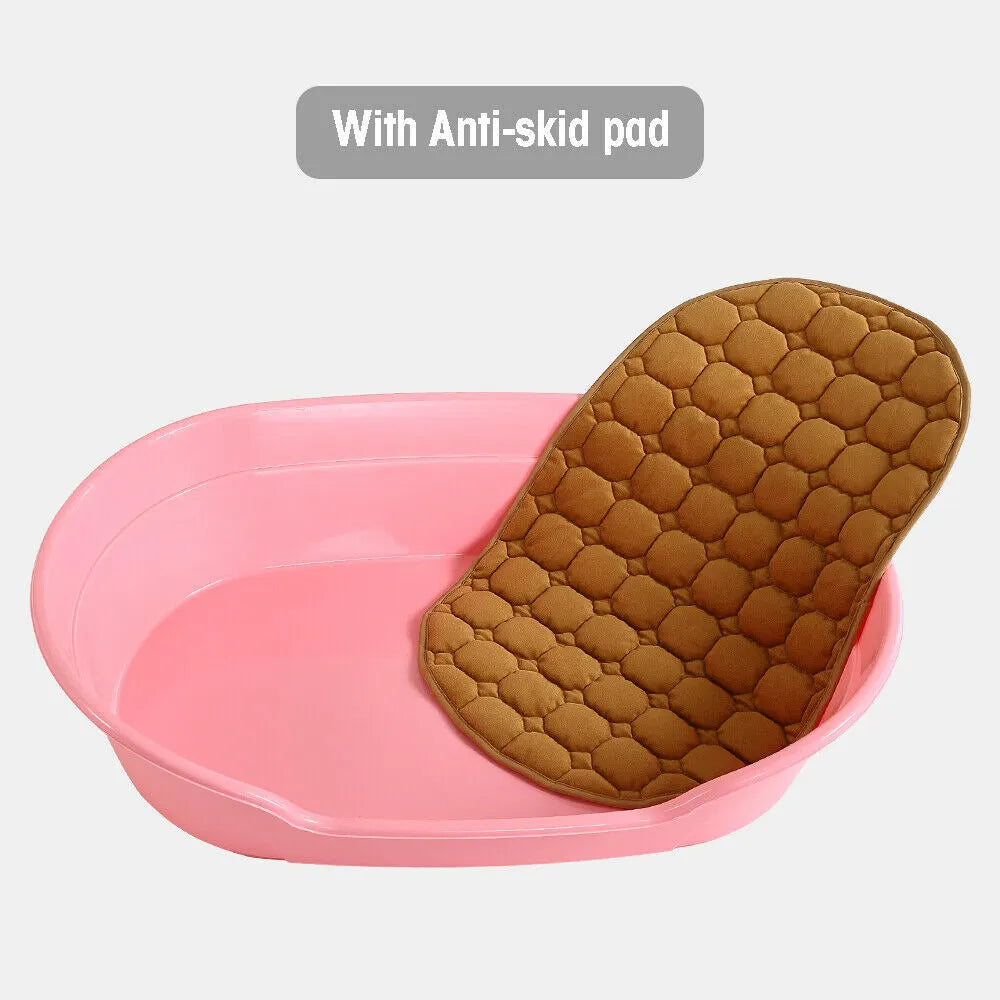 YES4PETS Pet Bed Small Plastic Dog Bedding Sleeping Resting Washable Basket Pink - Image 7