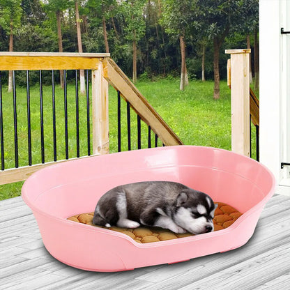 YES4PETS Pet Bed Small Plastic Dog Bedding Sleeping Resting Washable Basket Pink - Image 8
