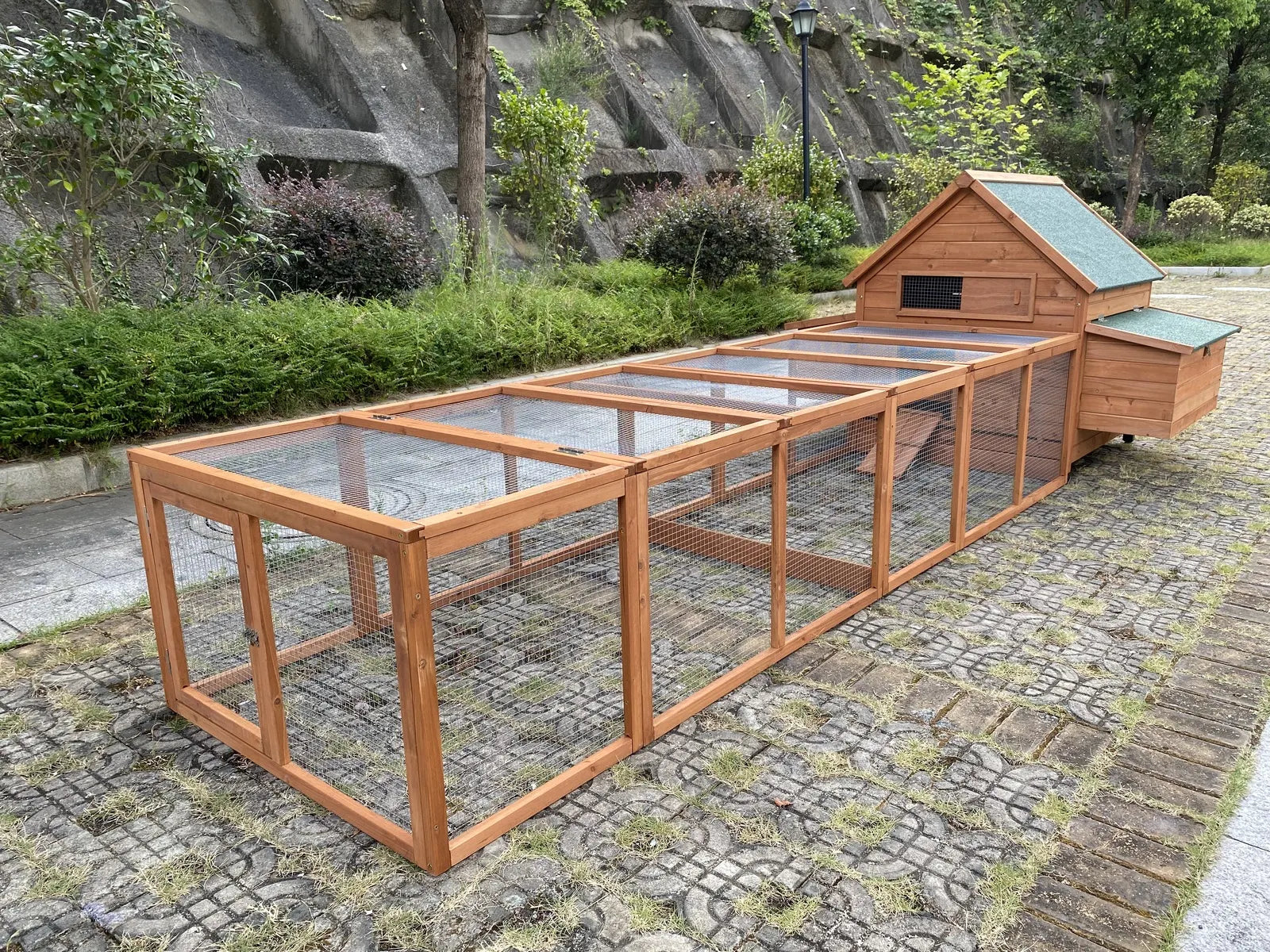 YES4PETS XXL Chicken Coop Rabbit Hutch Ferret Cage Hen Chook Cat Kitten House With Run - Image 2