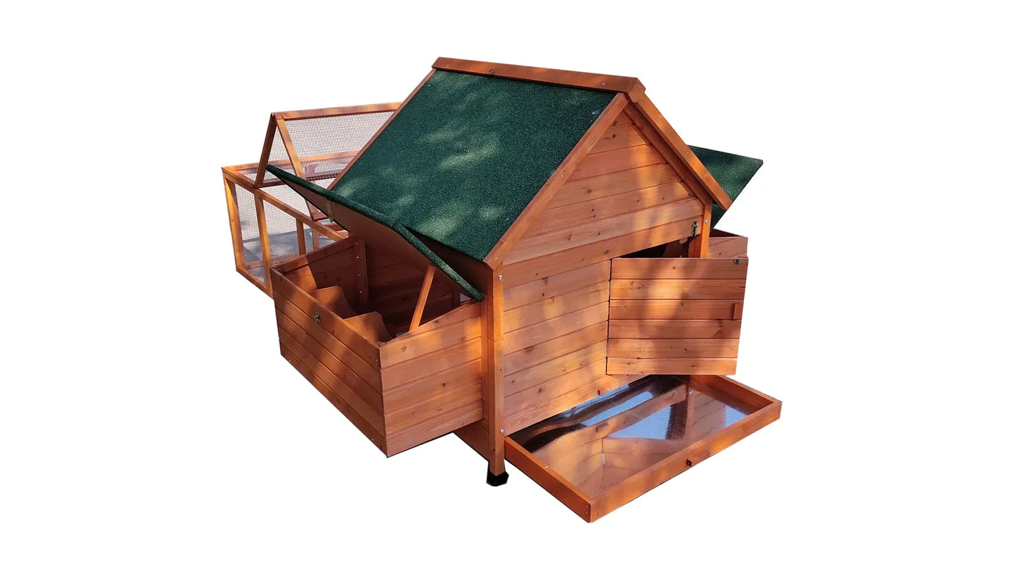 YES4PETS XL Chicken Coop Rabbit Hutch Ferret Cage Hen Chook Cat Kitten House With Run - Image 4