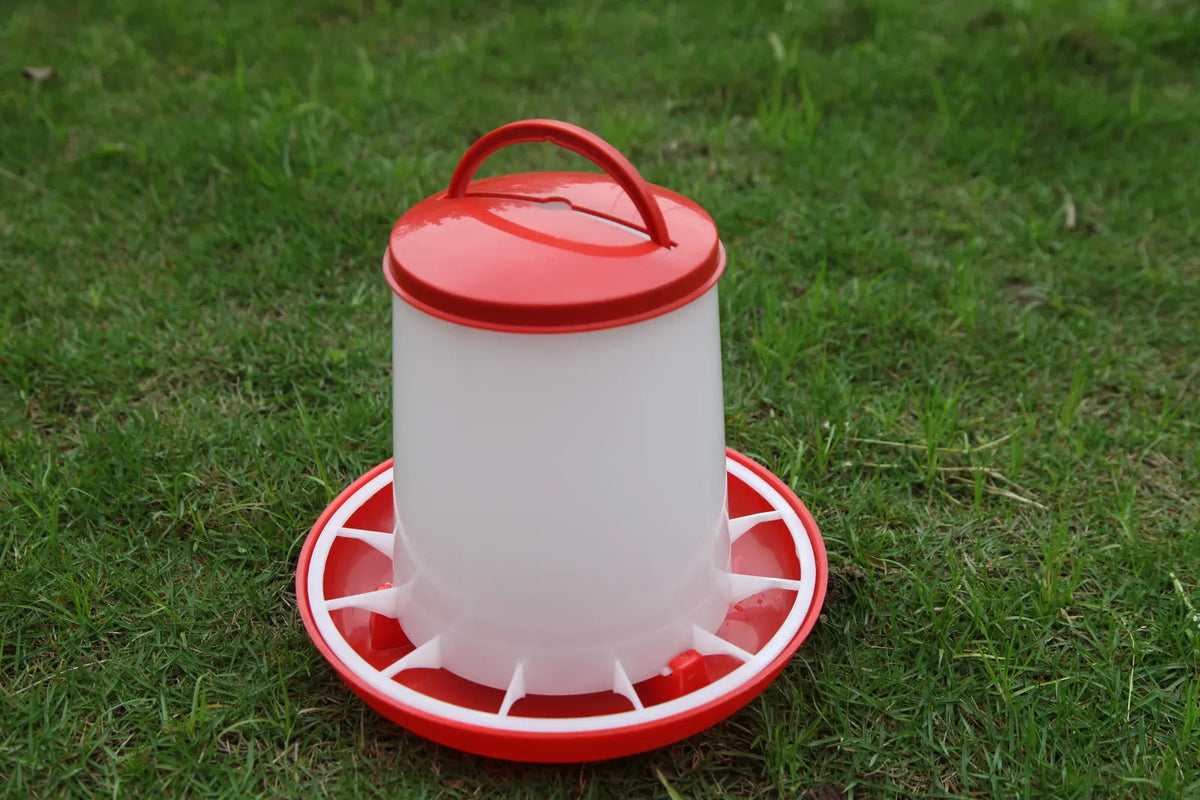 YES4PETS Farm Poultry Bird Chicken Water Drinker 3 L & 3 kg Food Grain Seed Feeder Set - Image 2