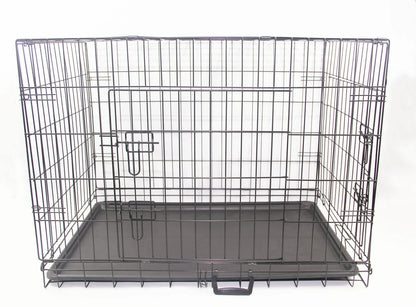 YES4PETS 42' Portable Foldable Dog Cat Rabbit Collapsible Crate Pet Cage with Cover Mat - Image 4