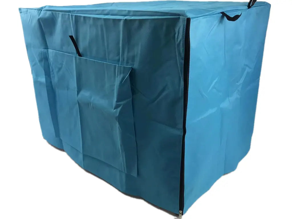 42' Portable Foldable Dog Cat Rabbit Collapsible Crate Pet Rabbit Cage with Cover Blue - Image 2