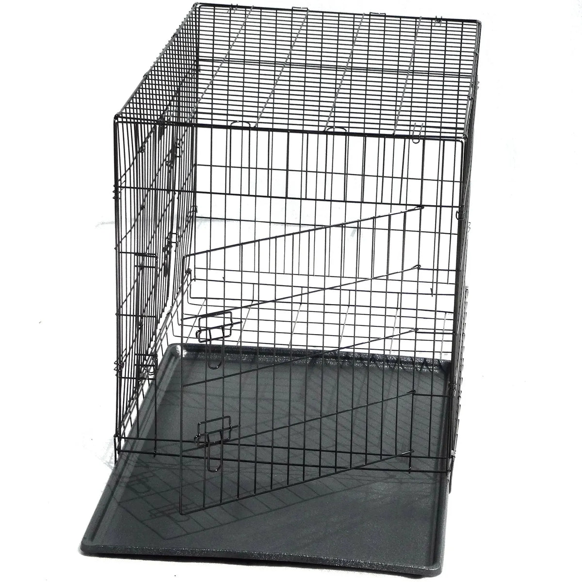 YES4PETS 42' Collapsible Metal Dog Puppy Crate Cat Rabbit Cage With Divider - Image 4