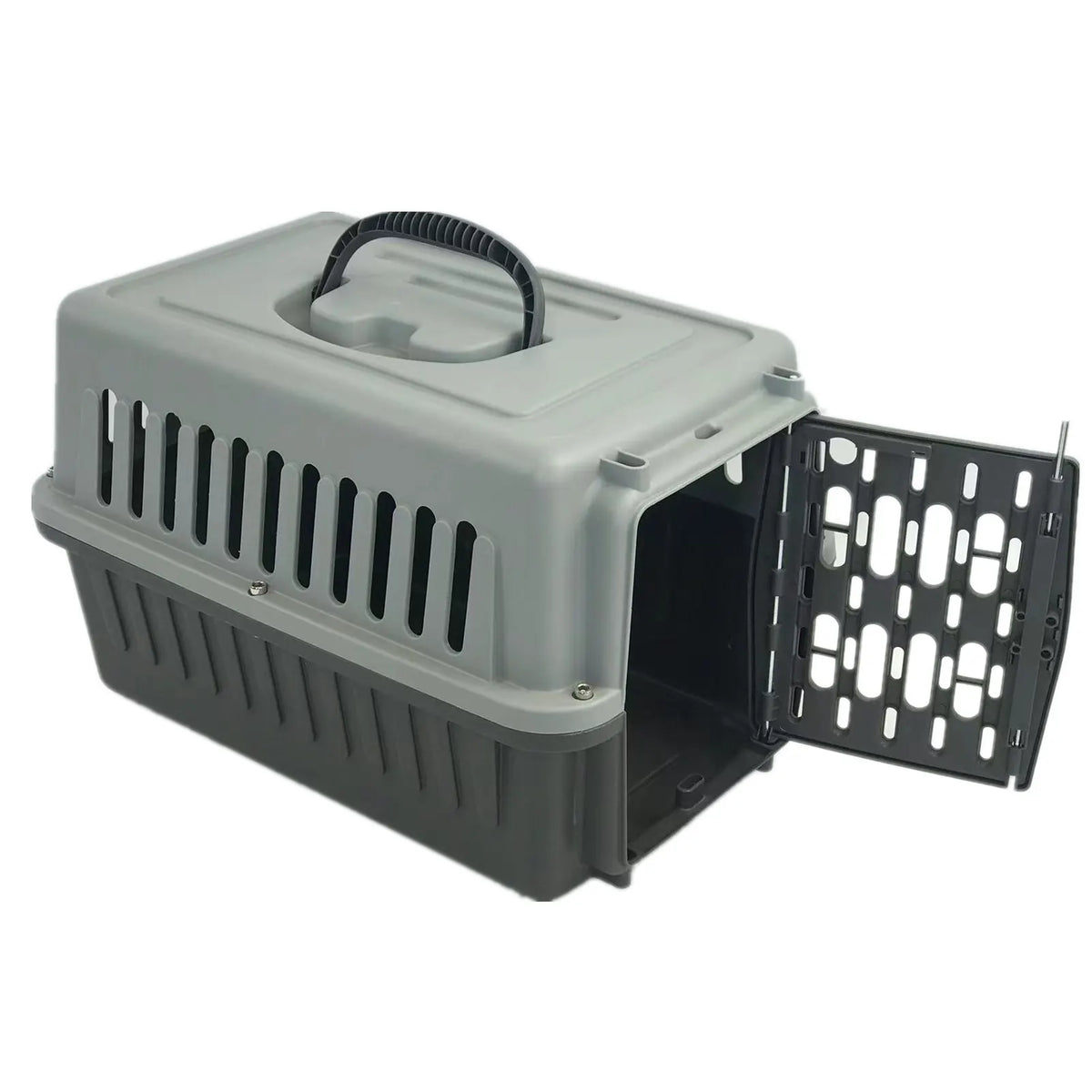 YES4PETS Small Dog Cat Rabbit Crate Pet Guinea Pig Carrier Kitten Rabbit Cage-Grey - Image 2
